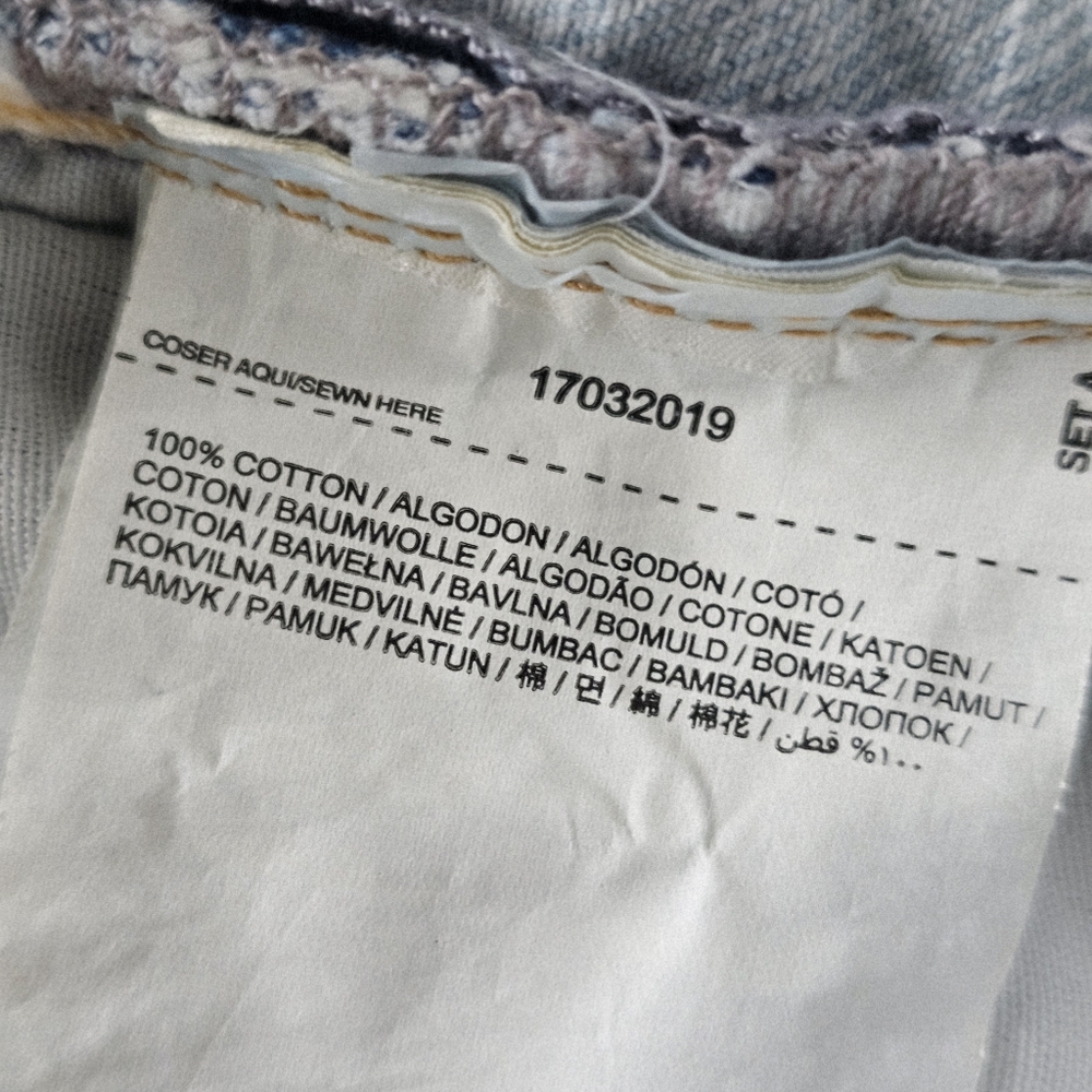 Mango High Rise Straight Patchwork Jeans Womens 6… - image 7